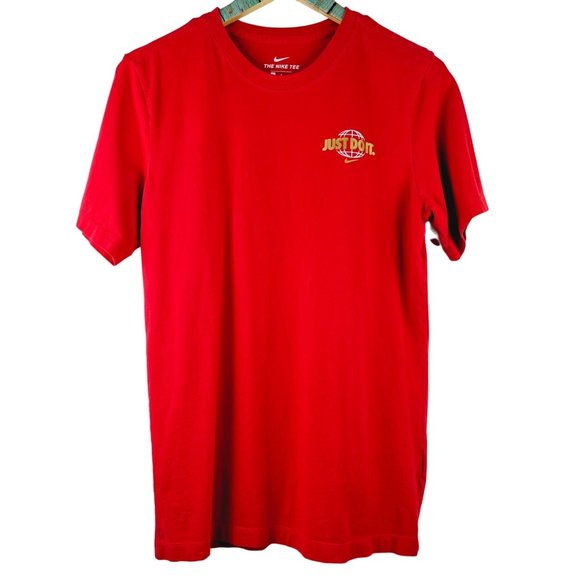 The Nike Tee Nike 2020 Olympic Red Two Sided T-Shirt, Sz S - Picture 1 of 9